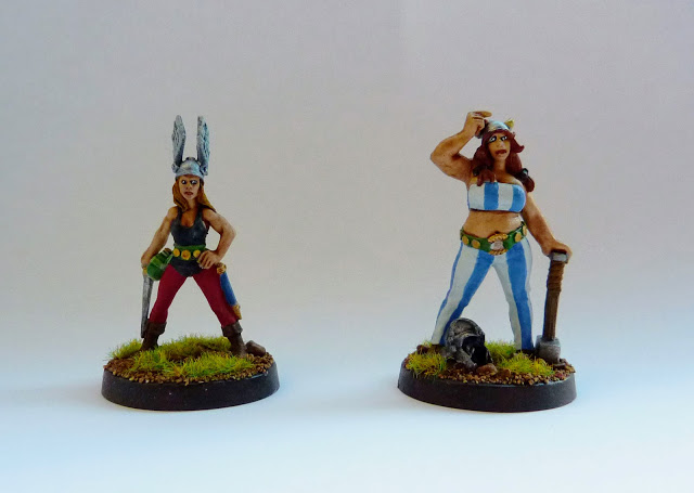 Rennie & Tilda - female Asterix and Obelix - from Hasslefree Minatures.